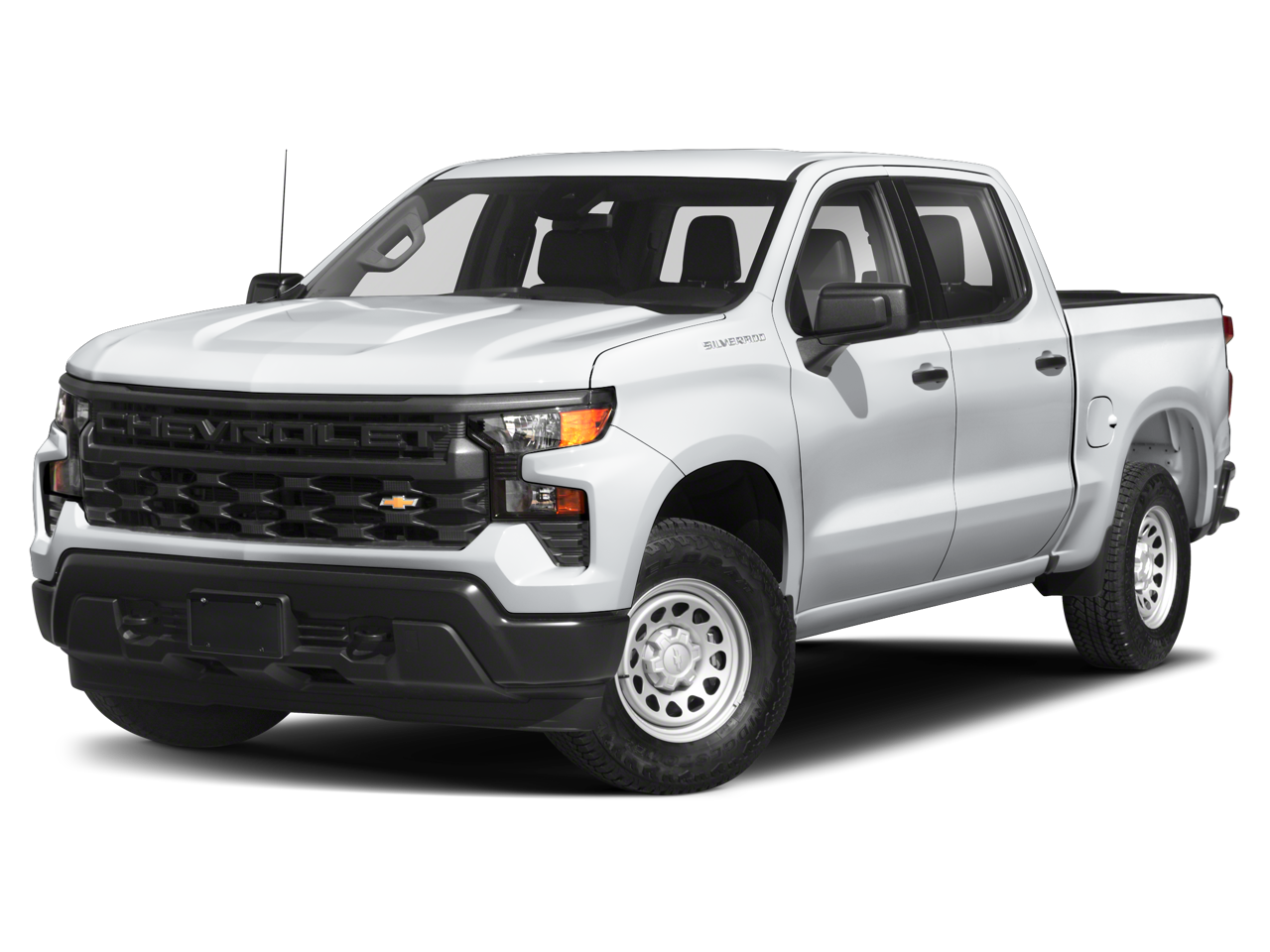2024 Chevrolet Silverado 1500 LT in Summit White — front three-quarter view