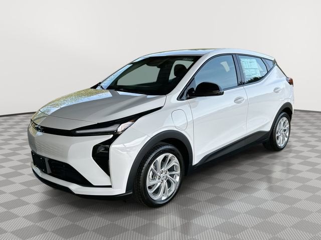 2027 Chevrolet Bolt LT in Summit White — front three-quarter view