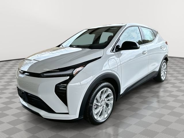 2027 Chevrolet Bolt LT in Summit White — front three-quarter view