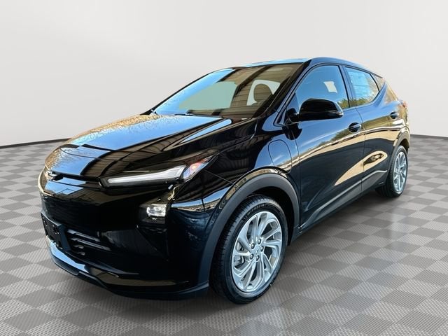 2027 Chevrolet Bolt LT in Mosaic Black Metallic — front three-quarter view