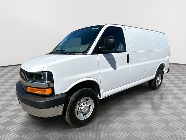 2026 Chevrolet Express Cargo WT in Summit White — front three-quarter view