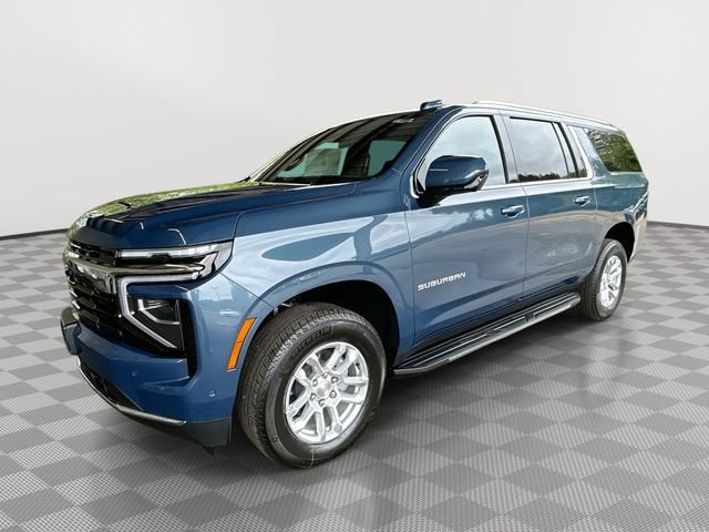 2026 Chevrolet Suburban LS in Lakeshore Blue Metallic — front three-quarter view