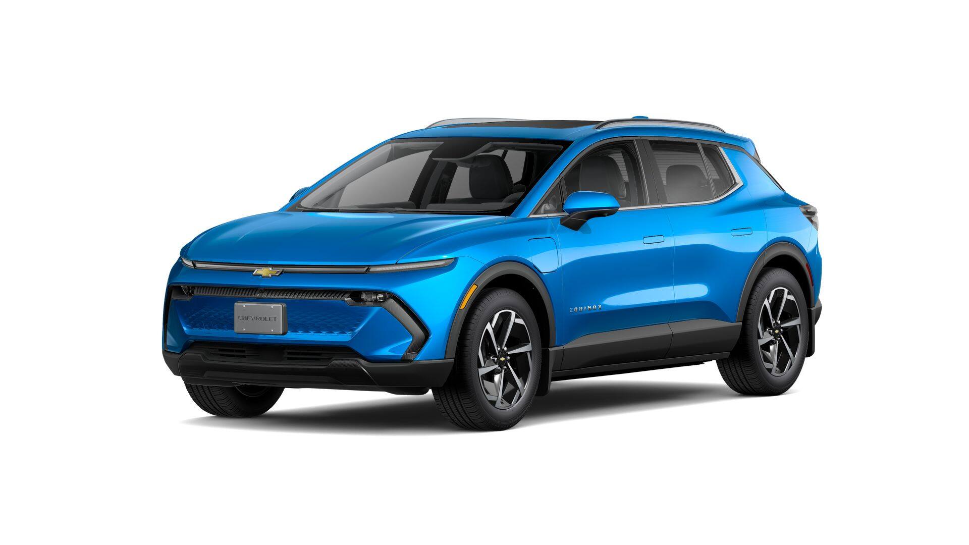2026 Chevrolet Equinox EV LT in Riptide Blue Metallic — front three-quarter view