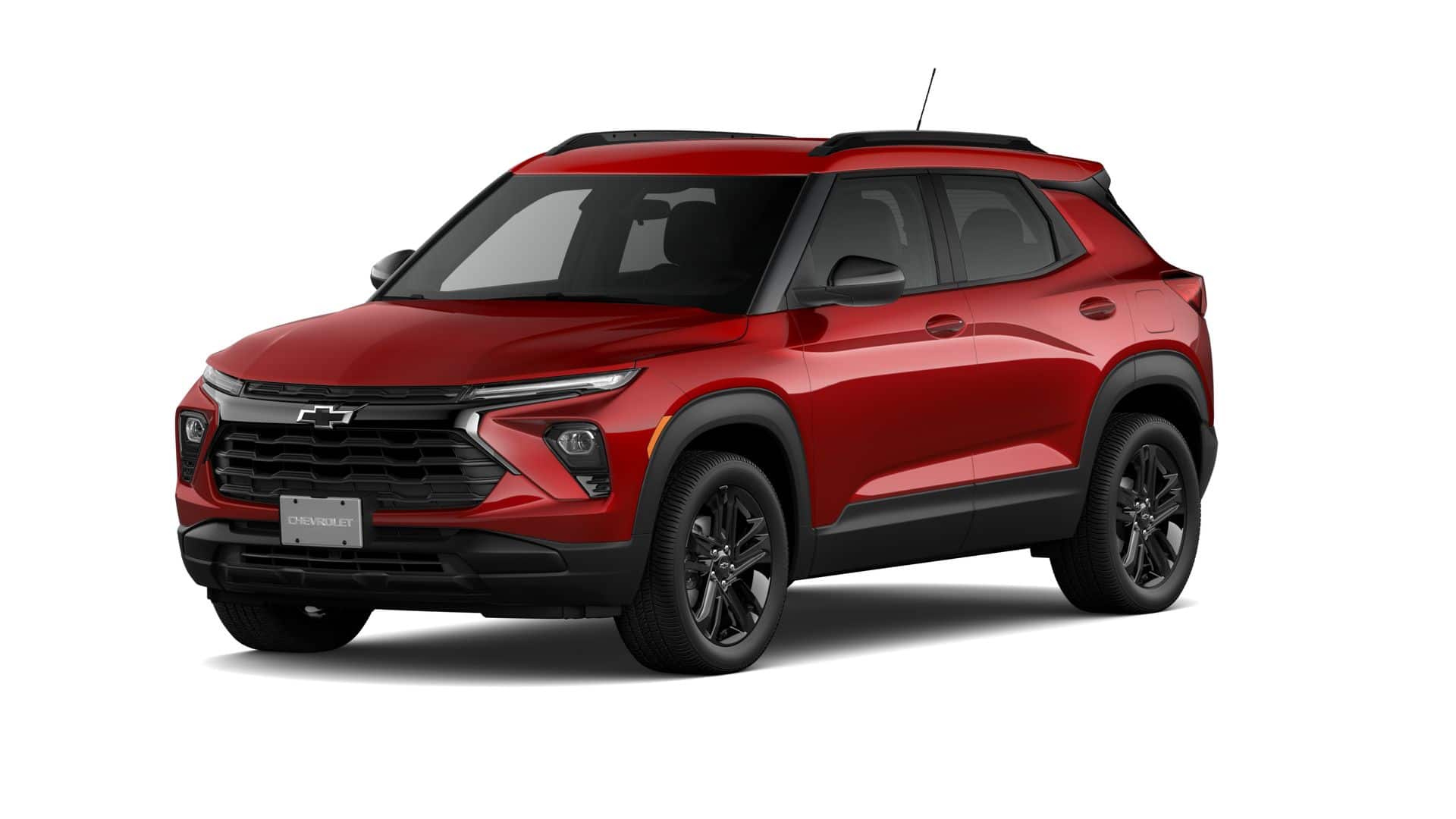 2026 Chevrolet Trailblazer LT in Apex Red — front three-quarter view