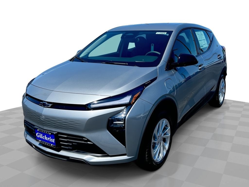 2027 Chevrolet Bolt LT in Sterling Grey Metallic — front three-quarter view