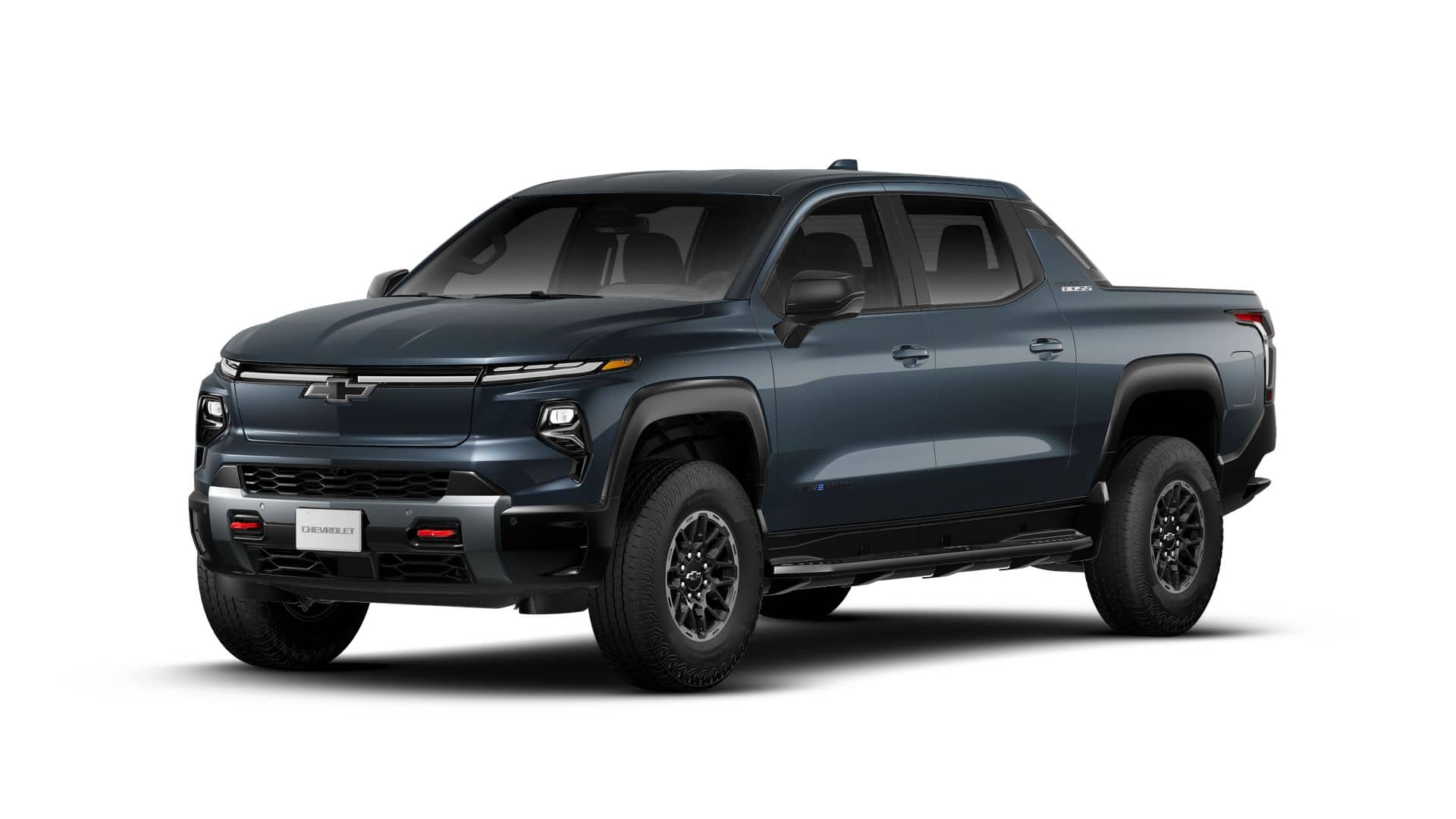 2026 Chevrolet Silverado EV Trail Boss - Extended Range in Blue Smoke Metallic — front three-quarter view