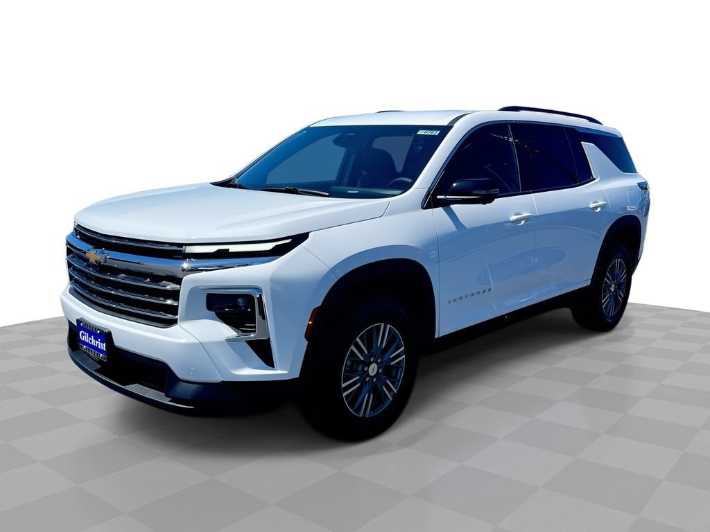 2026 Chevrolet Traverse LT in Summit White — front three-quarter view