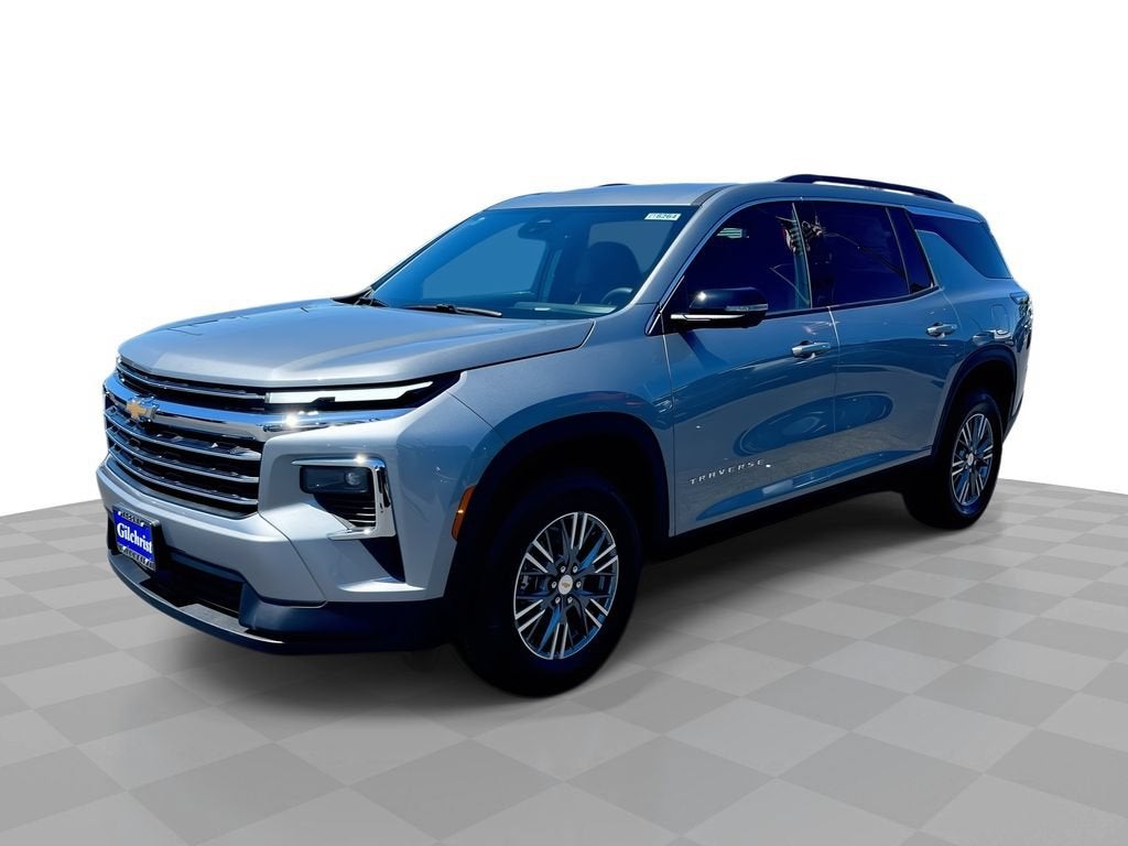 2026 Chevrolet Traverse LT in Sterling Gray Metallic — front three-quarter view