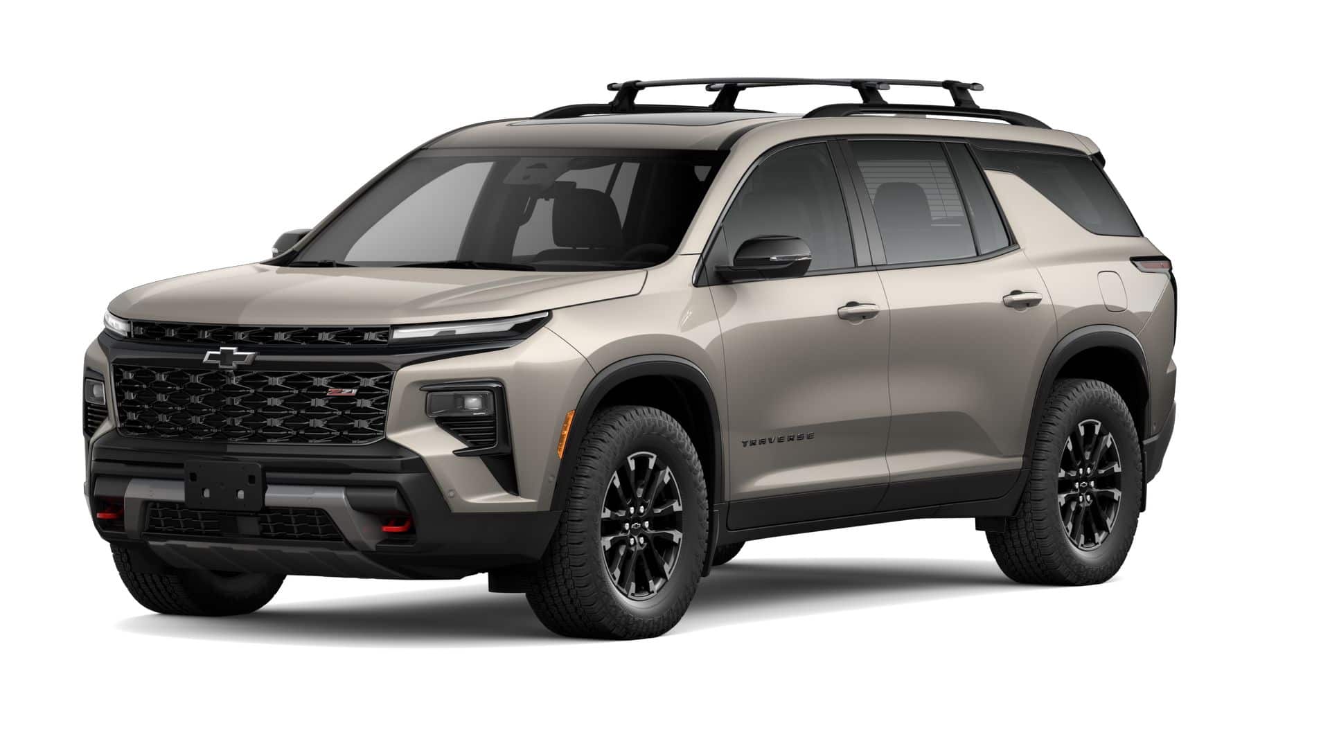 2026 Chevrolet Traverse Z71 in Sandstone Gray — front three-quarter view
