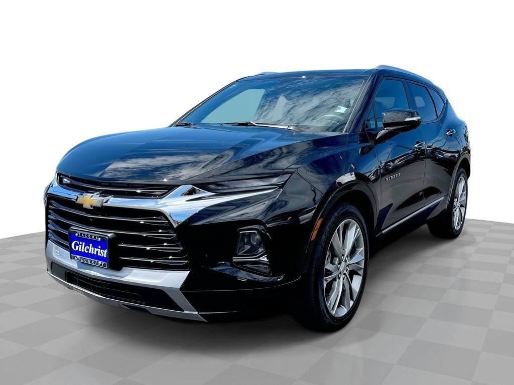 2019 Chevrolet Blazer Premier in Black — front three-quarter view
