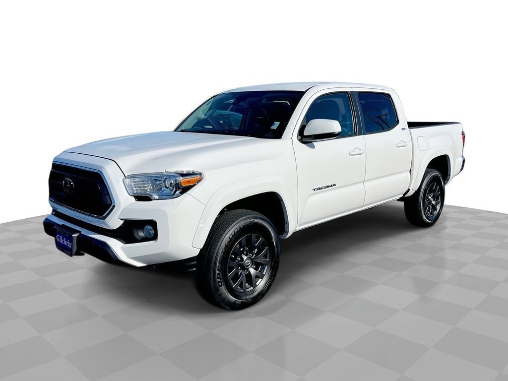 2022 Toyota Tacoma SR5 V6 in White — front three-quarter view