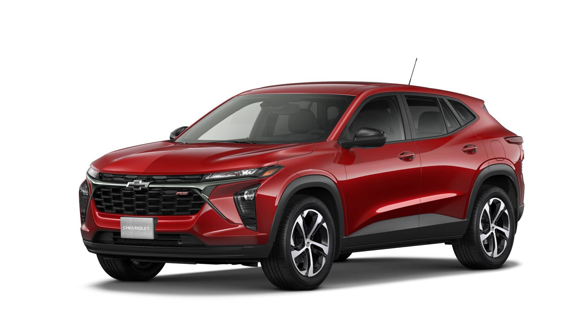 2026 Chevrolet Trax 1RS in Apex Red — front three-quarter view
