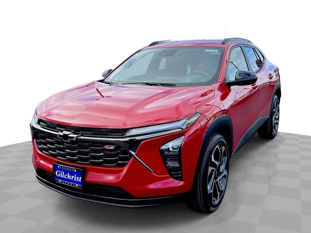 2026 Chevrolet Trax 2RS in Apex Red — front three-quarter view